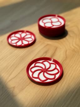 Interwoven Flower of Life Coaster – Sacred Geometry Inspired 3d model