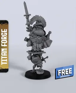 Frog Centurion - With Free Dragon - 5e DnD Inspired for RPG and Wargamers 3d model