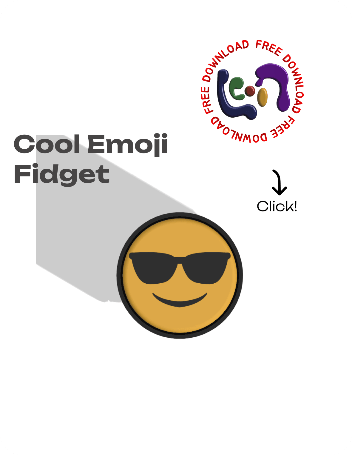Cool Emoji Fidget 3d model