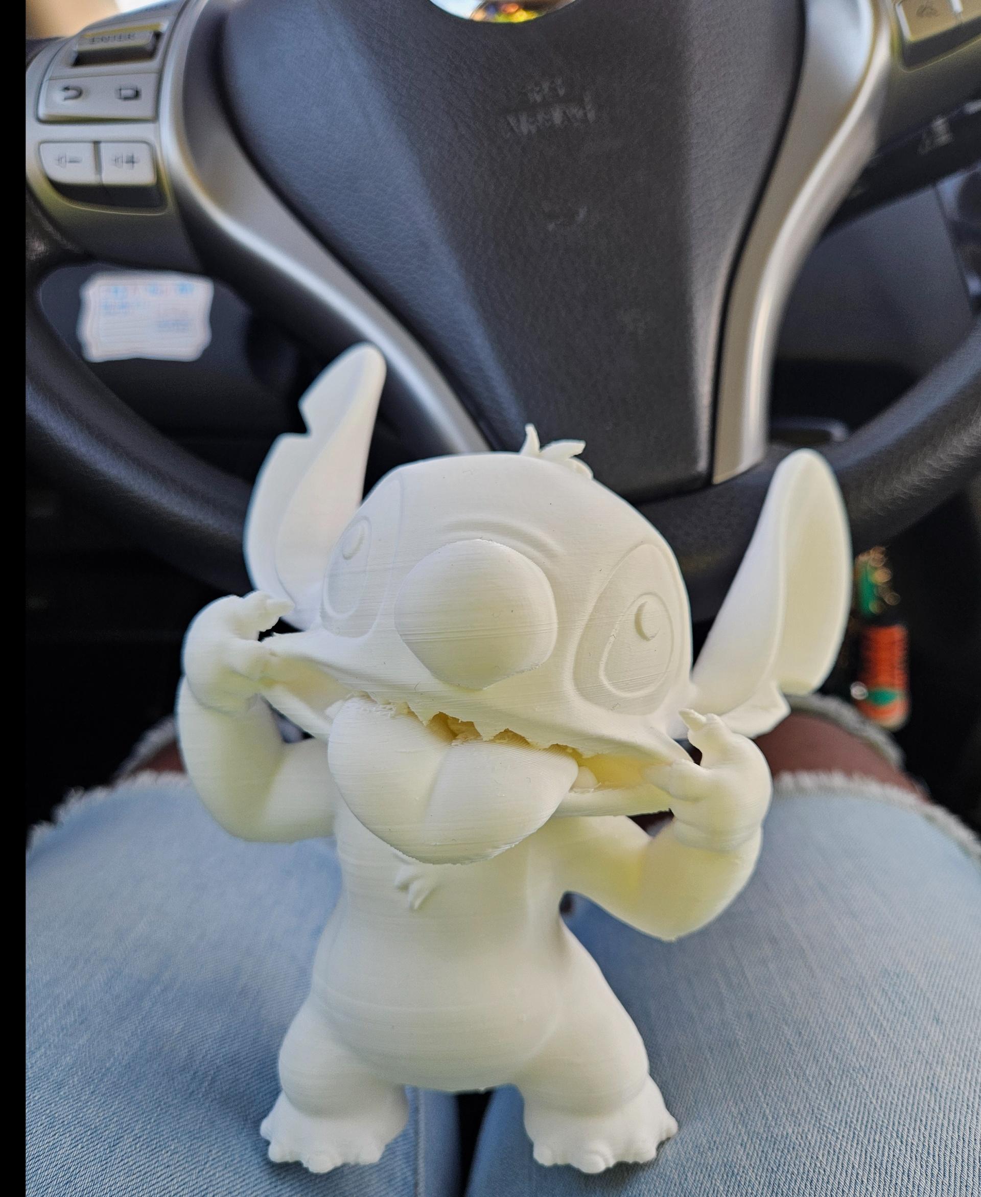 Stitch - Had this guy printed at my local library in Kinston, N.C. using their 3D printer. I love it, can't wait to paint him.  - 3d model