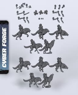 Fenrir Cavalry - With Free Cyberpunk - Sci-Fi Gift Ideas for RPG and Wargamers 3d model