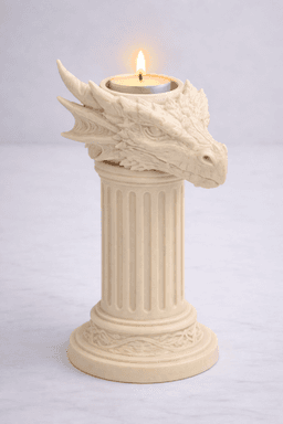 Dragon Head Candle Holder STL 3d model