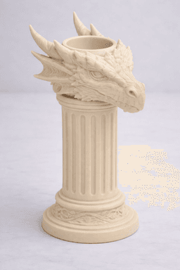 Dragon Head Candle Holder STL 3d model