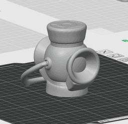 Green Lantern Cat โ Flexi LED Keychain & Lantern, No Supports 3D Print STL/3MF 3d model