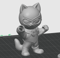 Green Lantern Cat โ Flexi LED Keychain & Lantern, No Supports 3D Print STL/3MF 3d model
