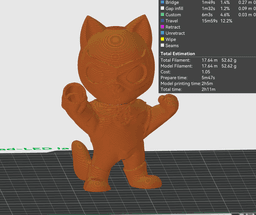 Green Lantern Cat โ Flexi LED Keychain & Lantern, No Supports 3D Print STL/3MF 3d model