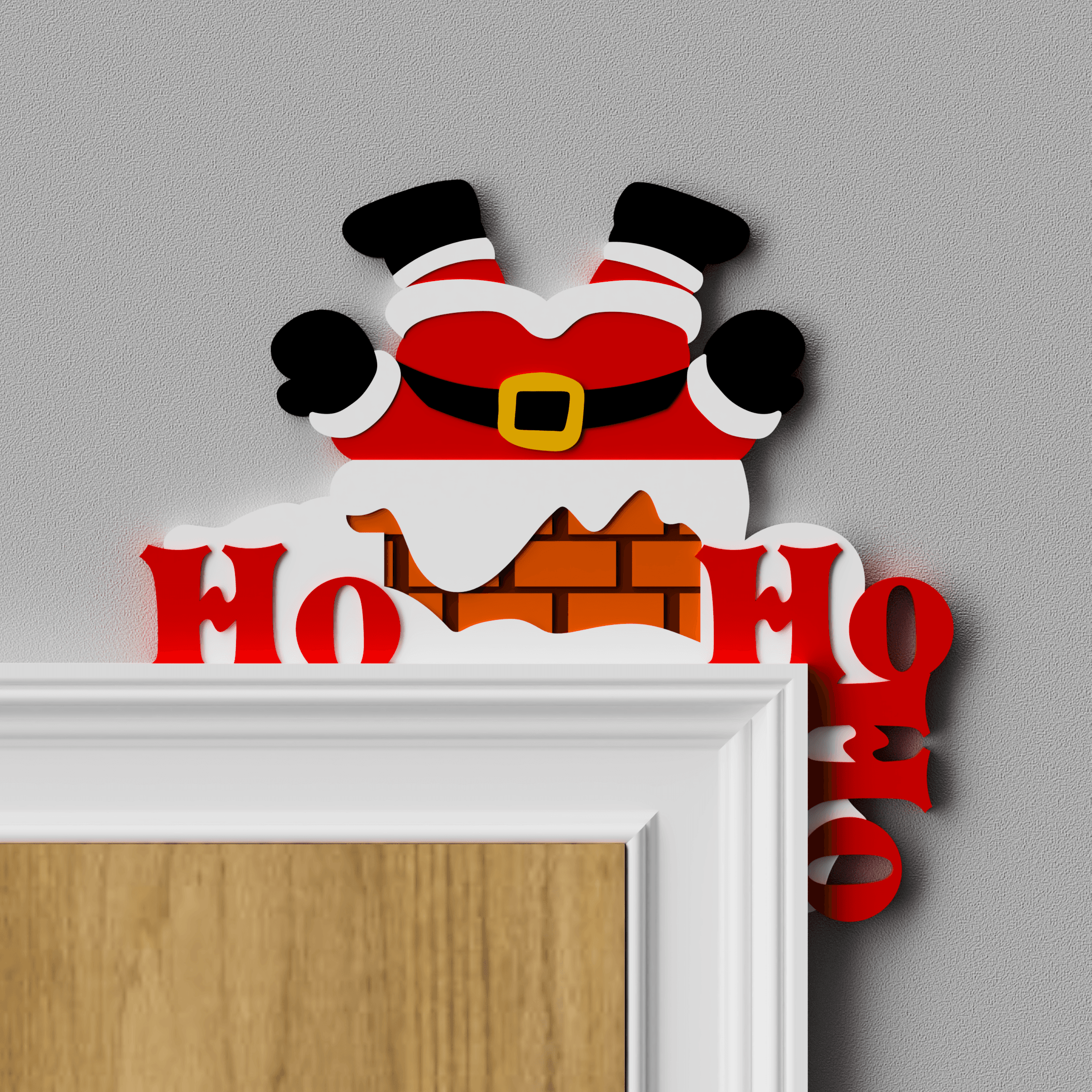 Santa Claus Door Topper 3d model