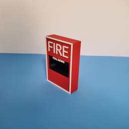Fire Alarm Key Holder — Functional Pull-Down Novelty Key Rack 3d model