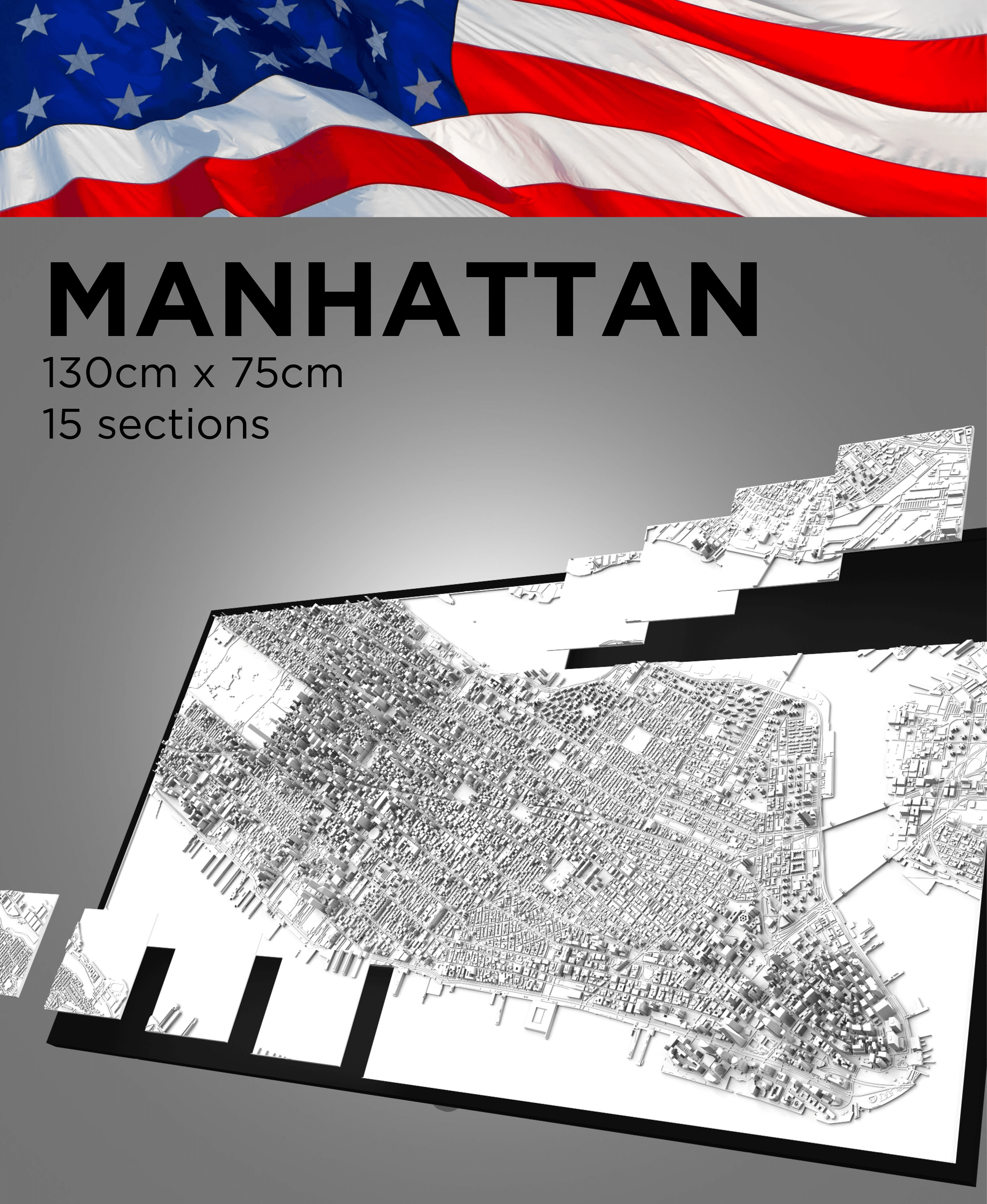 MANHATTAN, Skyline 3D map 3d model