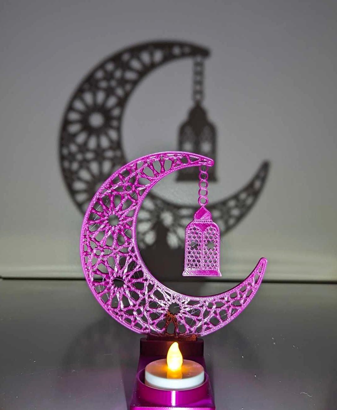 Eid Crescent with Lantern  3d model
