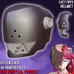Elfen lied lucy Helmet 3d model