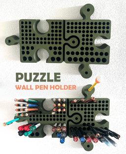 Puzzle Wall Pen Holder 3d model