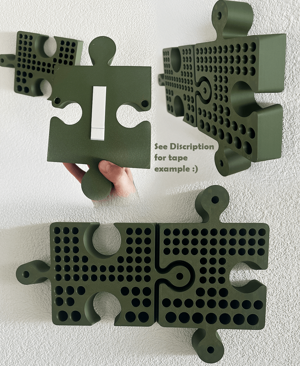 Puzzle Wall Pen Holder 3d model