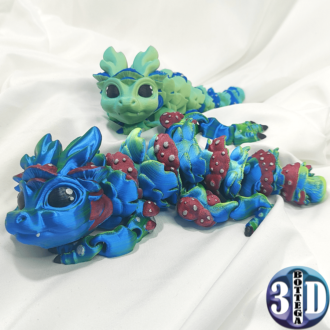 Fungus Tiny Dragon, Articulated toy 3d model
