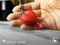 Heart Pillow Keychain: Cutest Carry-Along Ever! 3d model