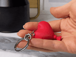 Heart Pillow Keychain: Cutest Carry-Along Ever! 3d model