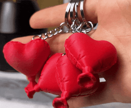 Heart Pillow Keychain: Cutest Carry-Along Ever! 3d model