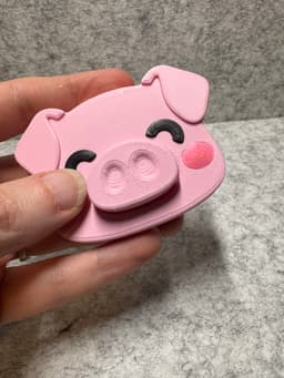 Pig Face Clicker with Keychain version 3d model