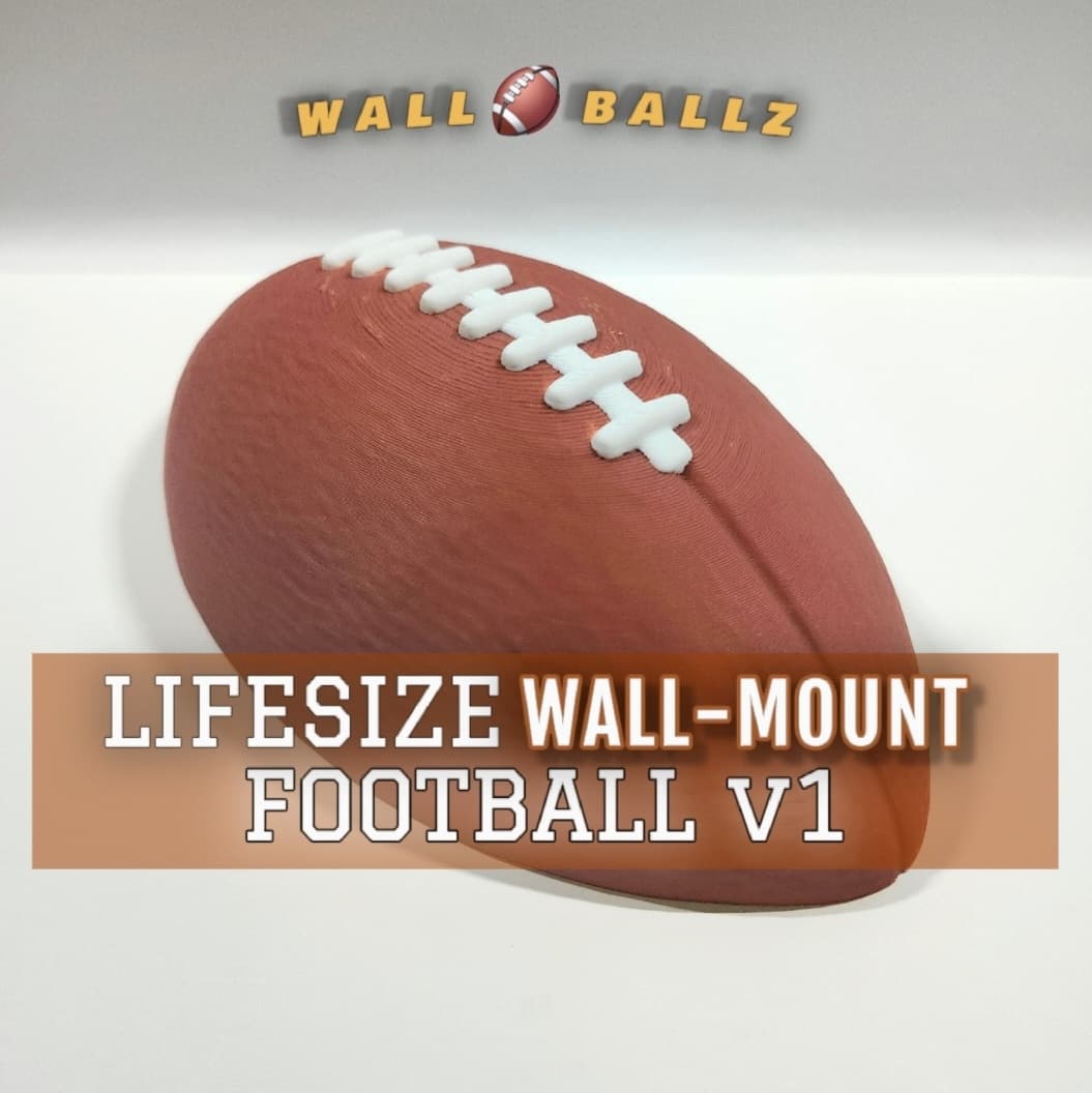 Lifesize Decorative American Football Half v1 :: 'Wall Ballz' Hanging ...