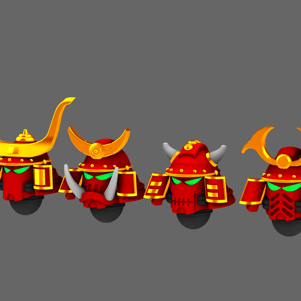 Cyber Samurai V10 Primus Samurai Helmets 3d model