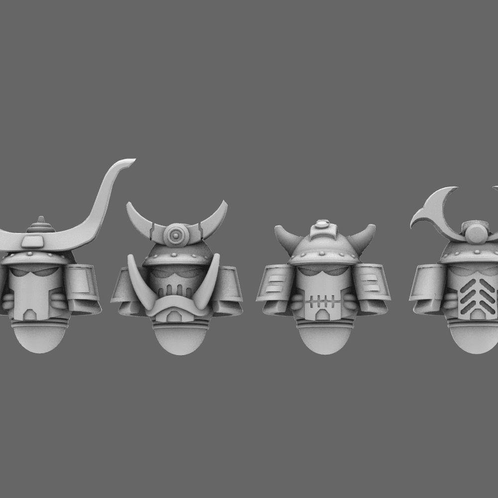 Cyber Samurai V10 Primus Samurai Helmets 3d model