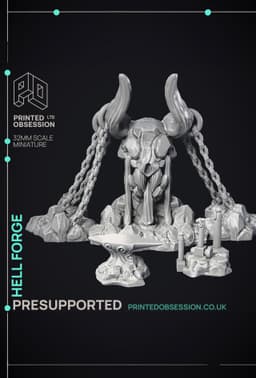 Hell Forge - Scenery - 3 Models - PRESUPPORTED - Hell Hath No Fury - 32mm Scale 3d model