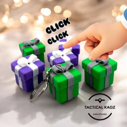 Mini Christmas Box Fidget Clickers (With/Without Keychain) AMS Required 3d model