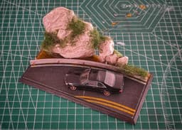 Mountain Road Diorama for Hot Wheels and 1:64 Cars & Figure 3d model