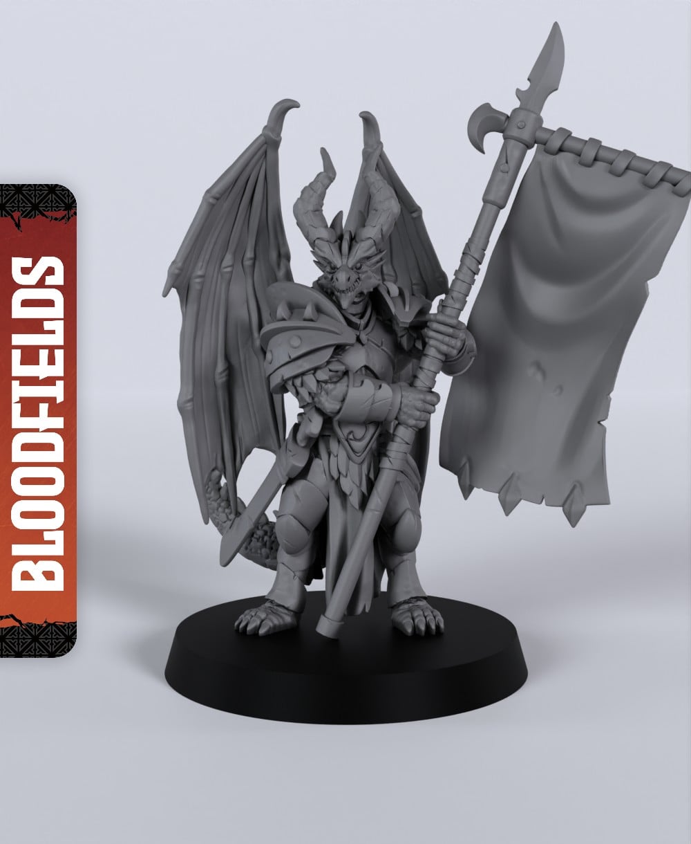Slythos Od-Vin - With Free Dragon - 5e DnD Inspired for RPG and Wargamers 3d model