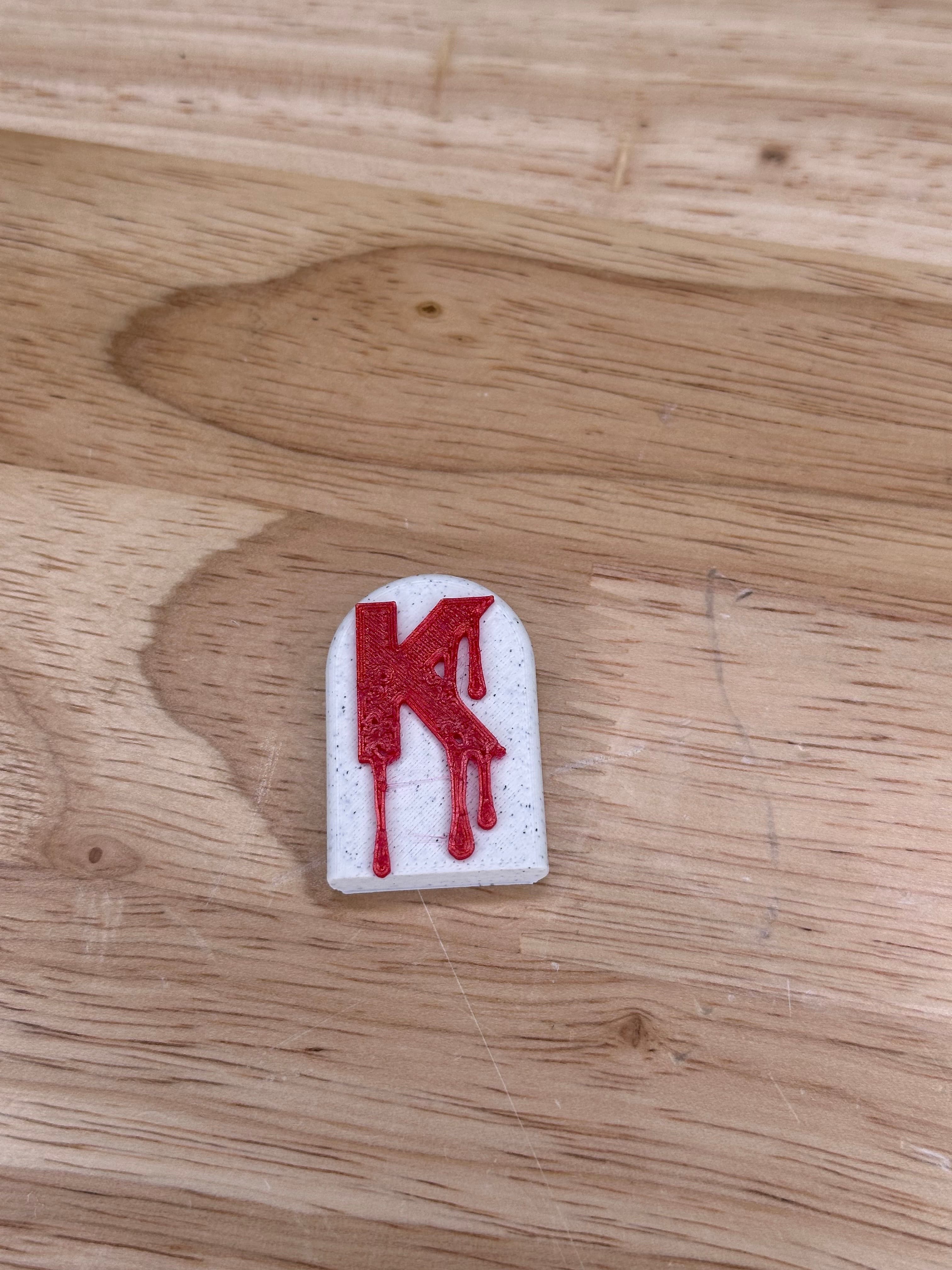Hauntingly Stylish: Single-Color Headstone Alphabet Magnets for Halloween K 3d model