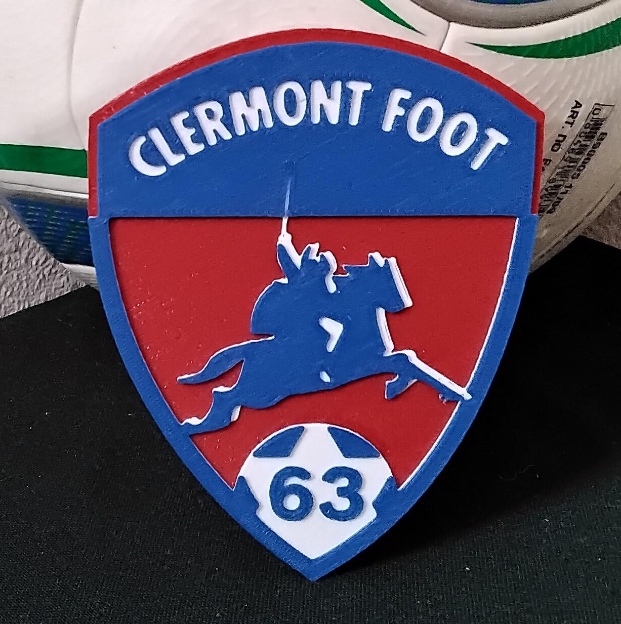 Clermont Foot 63 (Clermont / CF63) coaster or plaque 3d model