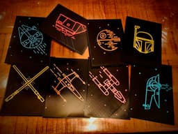 Star Wars Neon Line Art - X-Wing 3d model