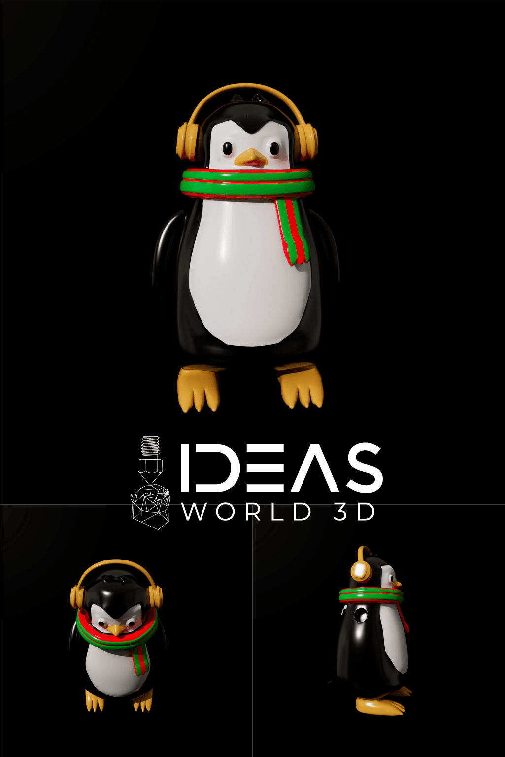 Winter Penguin – Adorable Season 3D Model 3d model