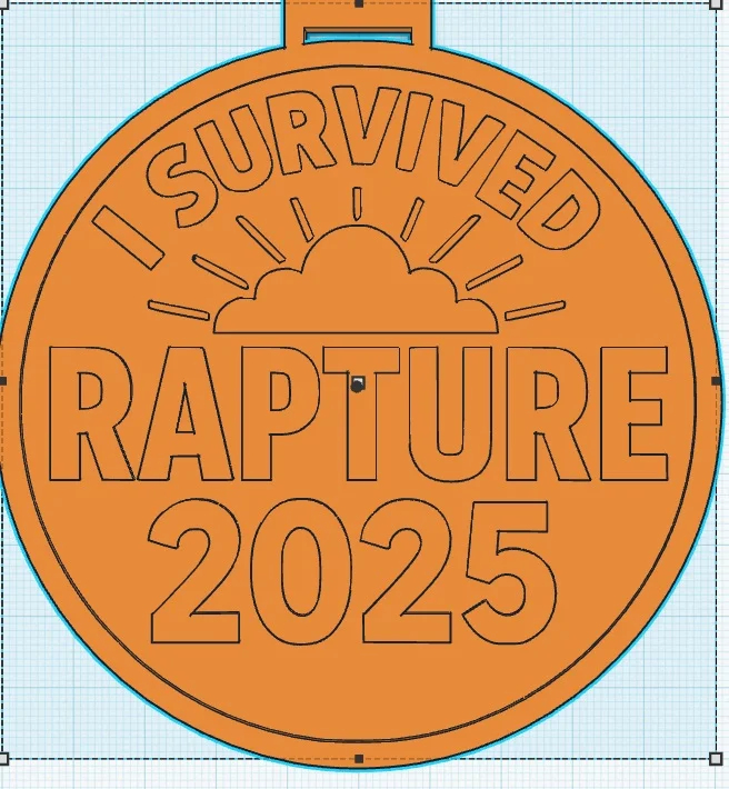 GOLD MEDAL FOR SURVIING THE RAPTURE OF 2025 3d model