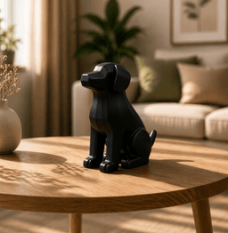 Dog Statue STL | Minimalist Dog | Puppy figurine 3d model