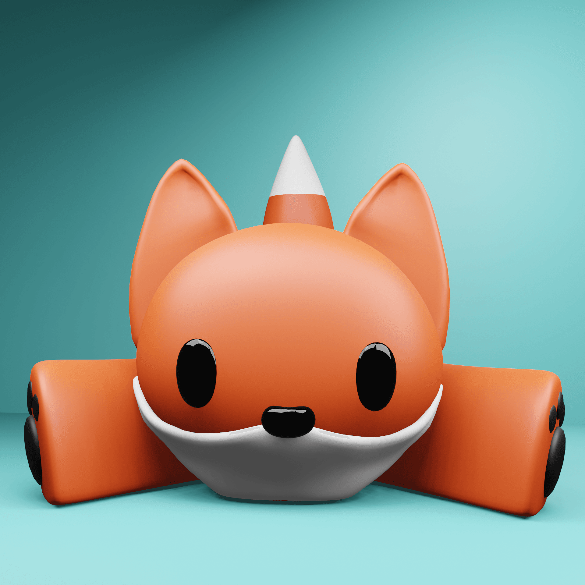 Fox phone holder 3d model
