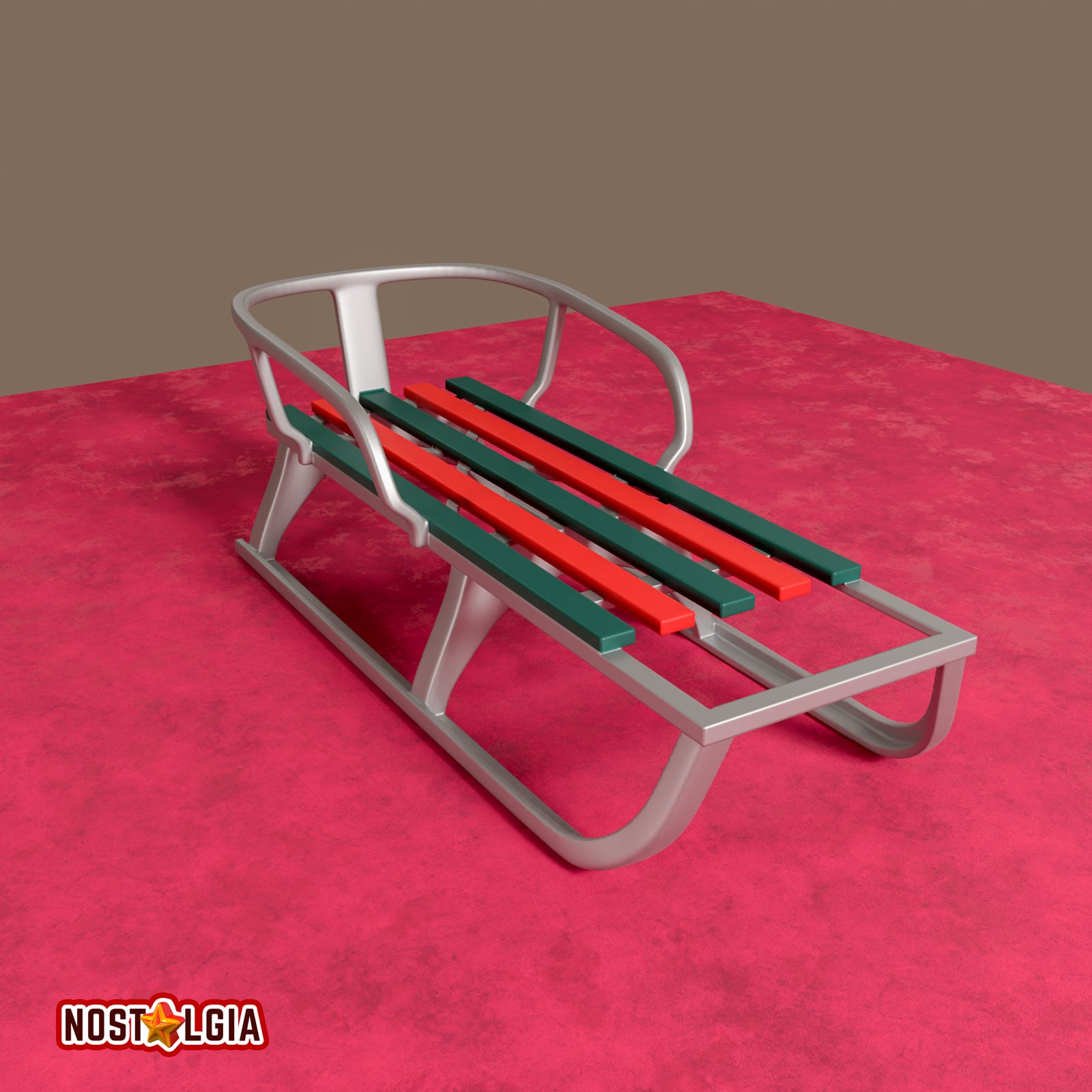 Vintage children's sledge 3d model