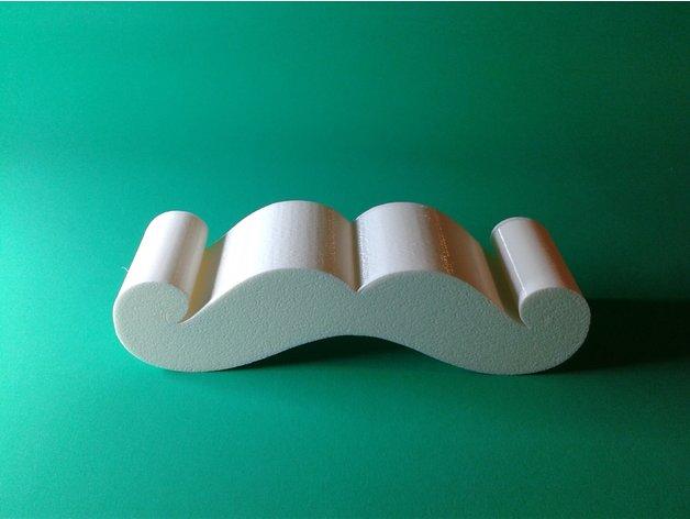Mustache, nestable box (v1) 3d model