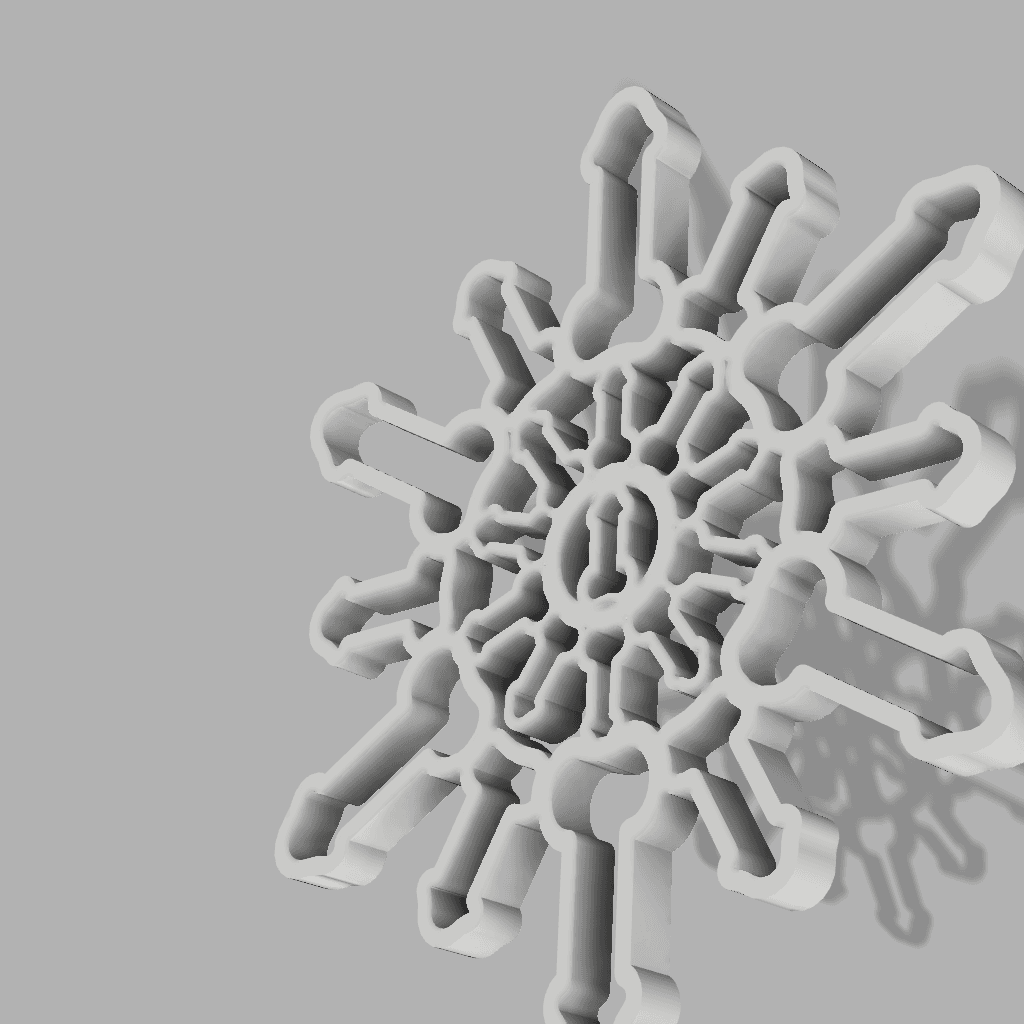 Adult Snowflake, no two are the same, Christmas Ornament 3d model