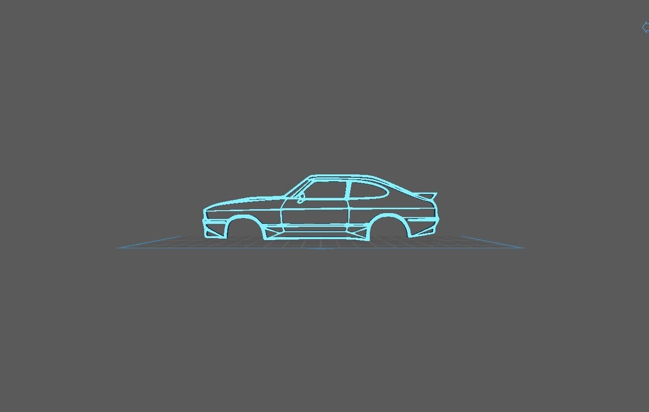 Ford - Capri 1985 Wall Art 3d model