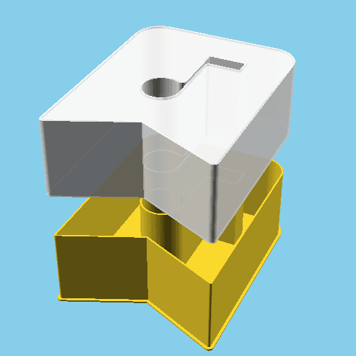 Bookmark with a music note, nestable box (v1) 3d model
