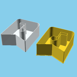 Bookmark with a music note, nestable box (v1) 3d model