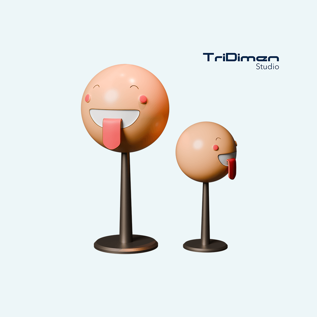 Cute Face Decor 3d model