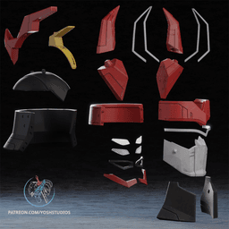 Zord Helmet 3D Printer File STL 3d model