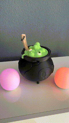 Black Cauldron for your Candies and sweets 3d model