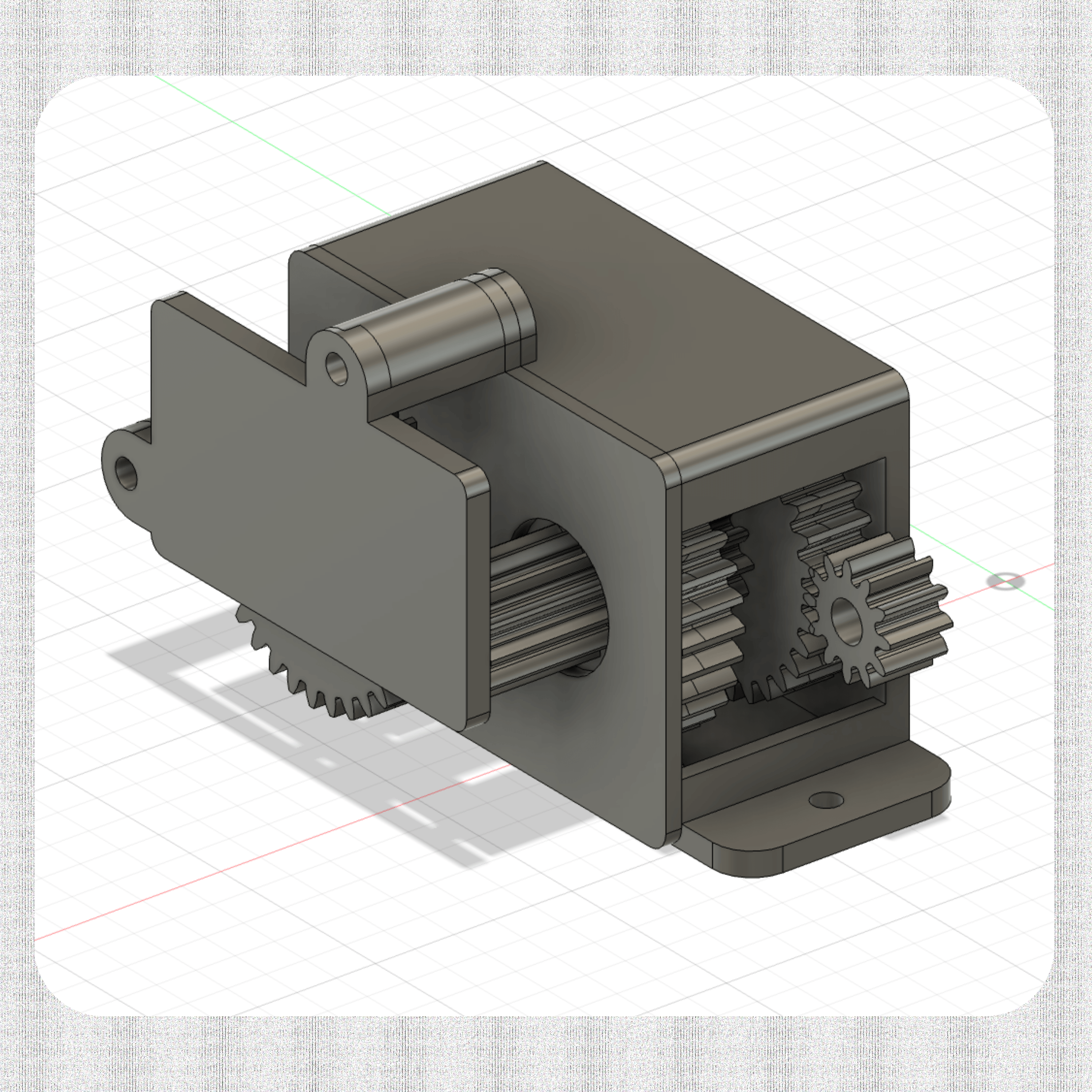 MULTI-STAGE COMPOUND GEARBOX 93:1 | HIGH TORQUE SPEED REDUCER 3d model