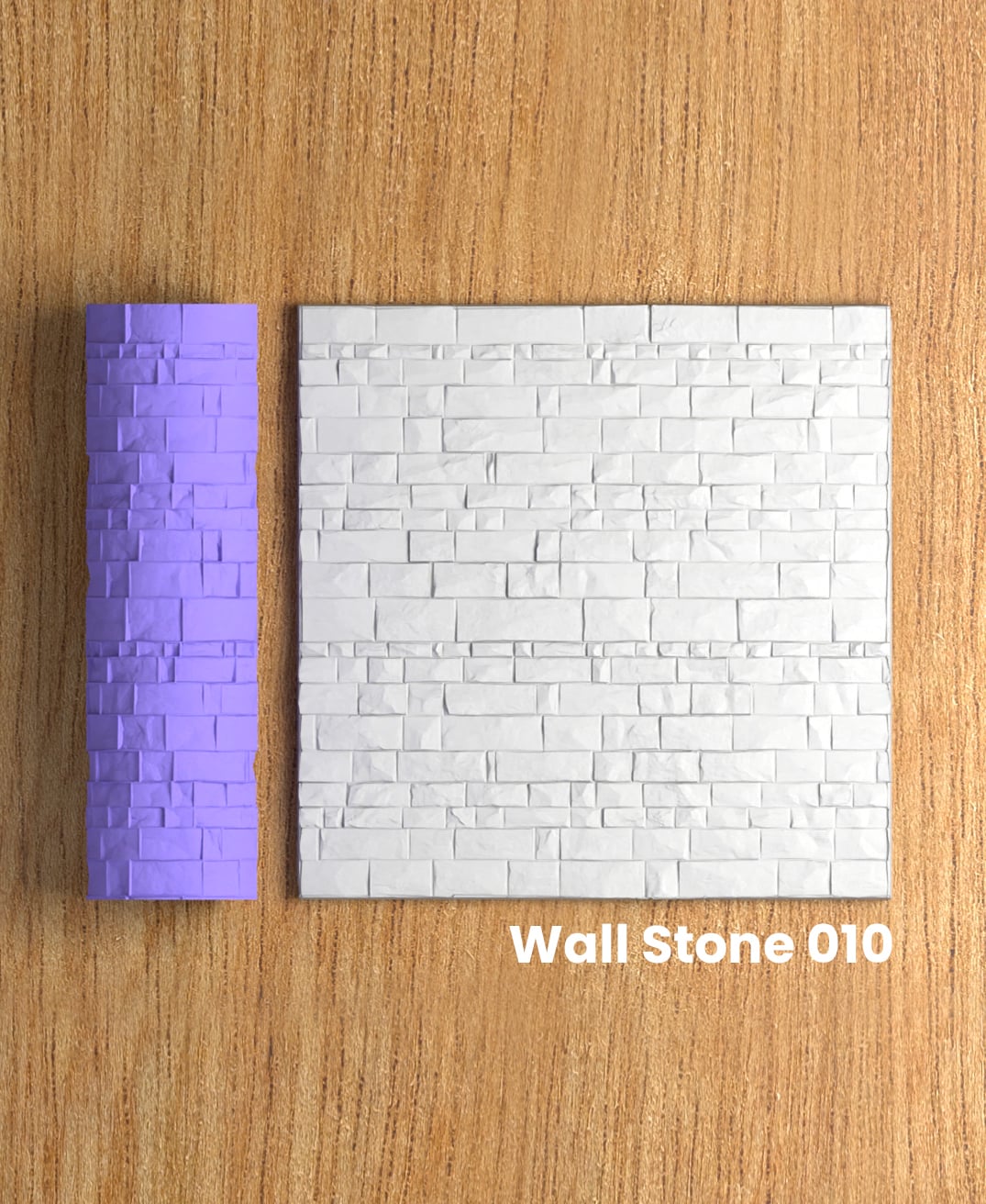 Collection Green | Wall Stone 010 | Polymer Clay Seamless Texture Roller 3d model