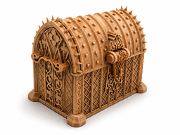 Ornate Gothic Treasure Chest 3d model