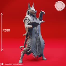 Arcanaloth Spell Caster - Tabletop Miniature (Pre-Supported) 3d model