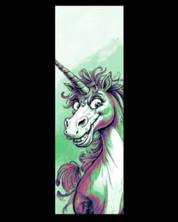 Cute Unicorn Playing in his own little World - Set of Bookmarks 3d model